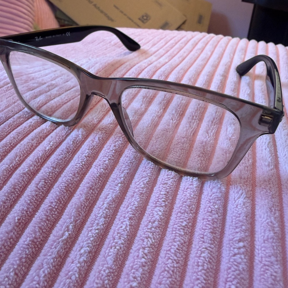Ray-Ban Eyeglasses Unisex‎ 52mm Grey Black ++Scratched Lenses